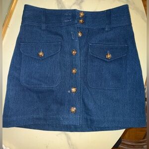 Sézane Bettie Skirt denim button mini skirt 38